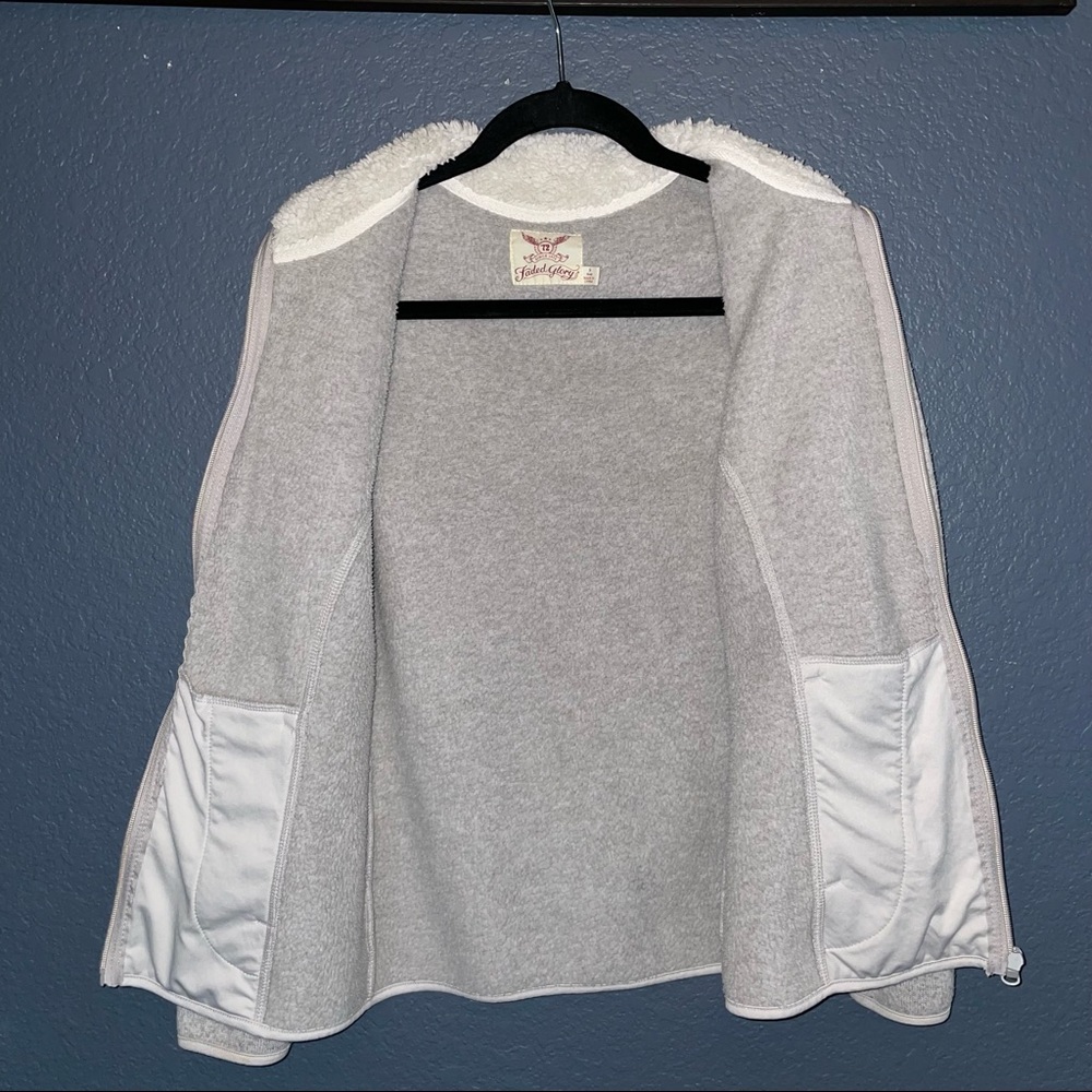 - Faded Glory jacket women’s size small 4/6 light heather gray zip fleece - Picture 8 of 10